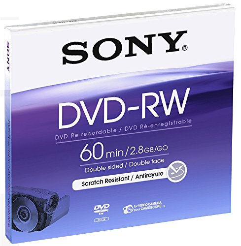 Sony 60min 8cm Double Sided 2.8 GB DVD-RW Re-Recordable DVD