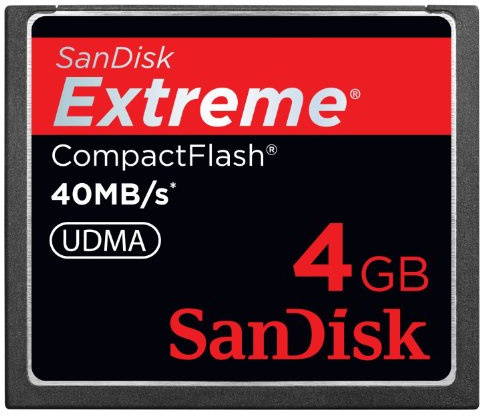 Sandisk 4GB Extreme CompactFlash Memory Card 4GB CompactFlash Memory Card 40MB/s Black