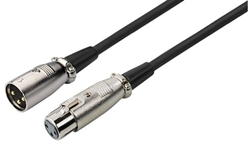 MONACOR MEC-100/SW Mikrofonkabel (XLR-Stecker / XLR-Kupplung) 1m, schwarz