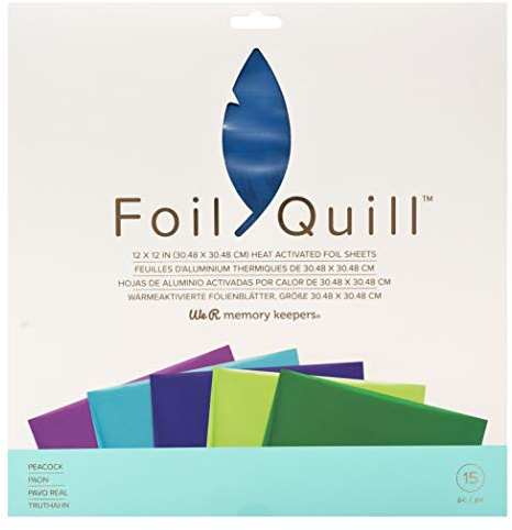 We R Memory Keepers QUILL FOIL Pack, Peacock-3 Each of 5 Colors, One Size