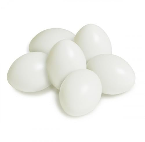 Kunststoff-Plastik - Eier in Weiss 50St. - 60 x 45mm. Ostern