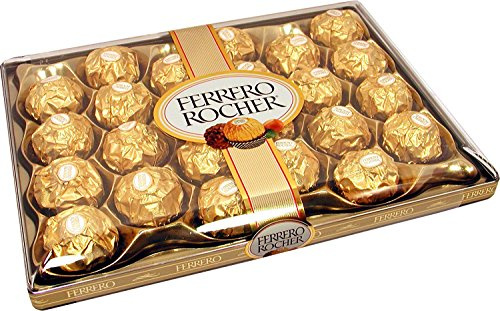 Ferrero Rocher Chokladpraliner, 24 stycken, Presentask 300 g