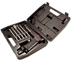 King Tony - Coffret marteau burineur pneumatique 175 mm - 5 Burins hexagonaux