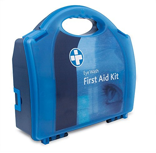 Reliance Medical First Aid Eye Wash Kit - 2 x 500ml Reliwash Eyewash Bottles with Mirror - 2 x 20ml Saline Sterile Solution Pods Drops for Eyes And Eye Pads