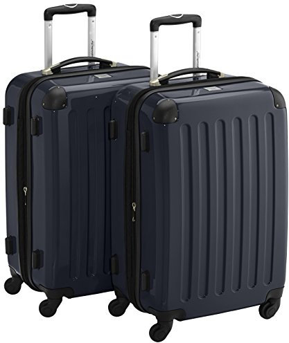 HAUPTSTADTKOFFER® · 2er Hartschalen Kofferset · 2X Handgepäck 87 Liter (Schwarz)