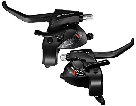 Shimano Tourney TX800 3x8-Speed Brake/Shift Lever Set Black
