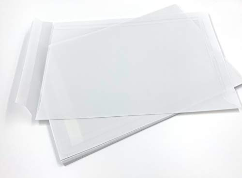 umschlag-discount – transparente Versandtaschen aus Pergamin-Papier für Infoschreiben, Gutscheine, Werbebroschüren & Co – 25 Stück selbstklebende Briefumschläge mit den Maßen 324 x 229 mm (DIN C4)