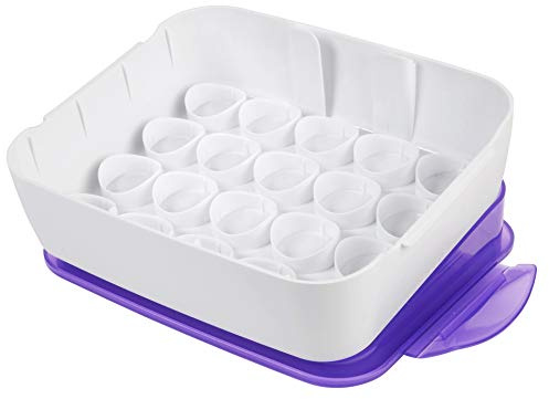 Wilton Icing Colour Organizer Case, Cake Decorating Supplies | Holds 20 Icing Color Bottles with Clear-View Lid, Keeps Supplies Organized for Efficient Cake & Cookie Color Work