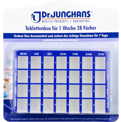 TABLETTENBOX 1 Woche 28-Fächer Schiebedeckel 1 St