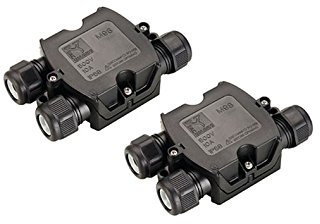 SLV 3-Way Connection Box Cable Connector Sleeve for Earth Cable IP68 Set of 2