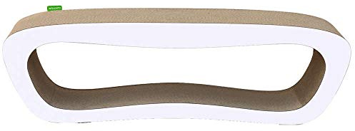 Wouapy – Rascador Decorativo Malfinio para Gatos – Rascador Totalmente de cartón – Diseño Moderno y limpiado – Amplias Superficies de cartón para Garras – Pensado para la Comodidad de los Gatos –