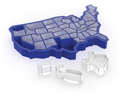 TrueZoo U Ice of A Silicone Ice Cube Tray, Makes 38 Cubes, Flexible Mold for Whiskey, Cocktails, Party Drinks Perfect for Game Night, Tailgate, Home Bar Accessories, Set of 1, Blue