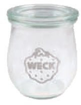 Weck Weck Lot von 6 Konservierungsbehältern im Weckglas// Mini-Tulpen, Kapazität: 220 ml/h: 60/80 mm, mit verschiedenen Deckeln