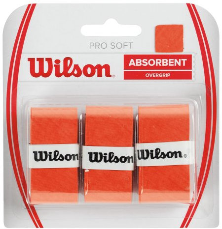 Wilson Unisex – Erwachsene Overgrip Soft 3er Griffband, Orange, One Size