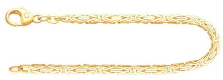 EDLEIND Königskette Gold 333, 585 Echtgold Armkette Damen 2.3 mm aus Gelbgold Goldarmband aus Deutschland Armband Herren mit Schmuck Geschenkbox