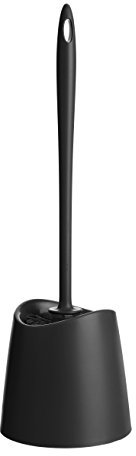 TATAY Klobürste | Robustes Material | Modernes Design | Fester und Langlebiger Bürstenkopf für Hygiene | Farbige WC-Bürsten für jedes Bad | 12 x 12 x 38 cm – Schwarz