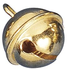 Rayher 2503306 Campanelle in Metallo (sferico), 10 Pezzi, Oro,