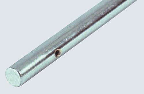 Kickerstange 16 mm Vollstahl, verchromt – Ersatzstange für Tischkicker, kompatibel mit 16 mm Lagern, Soccer Stange für Profi, passend für alle Tischkicker mit 16 mm (5-Loch-Stange)