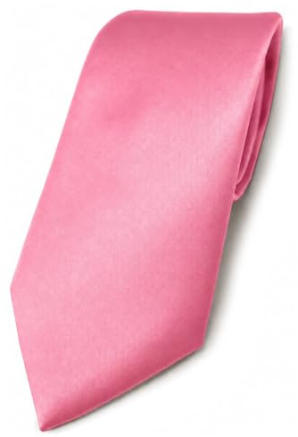 TigerTie Herren Satin-Krawatte einfarbig, 150x8 cm, für Business, Hochzeit und Feier