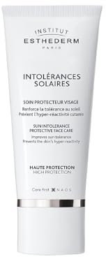 Institut Esthederm - Intolérances Solaires - Trattamento Viso ad Alta Protezione - Per Pelli Reattive, Intolleranti o Allergiche al Sole - Protegge dal Fotoinvecchiamento - Tubo da 50 ml
