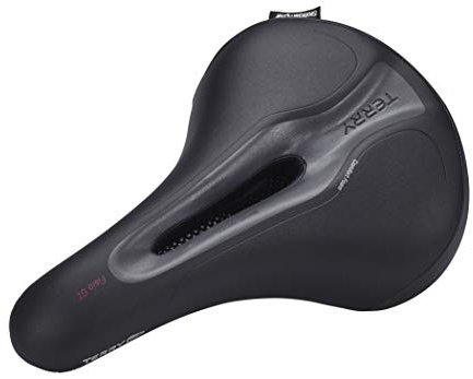 Terry Fisio GT Woman Sattel mit Light FeC Stahl-Gestell und DuraLux Microfiber Obermaterial in der Farbe Schwarz, Sitzbreite: 9cm - 12cm, 423 001 62