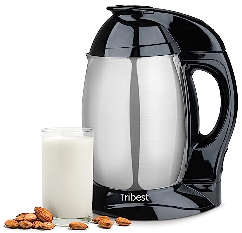 Tribest SoyaBella Milk Maker & Coffee Grinder Conversion, Make Homemade Plant Based Milks, 200W, Stainless Steel/Black