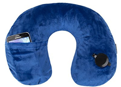 Travelon Deluxe Inflatable Pillow, Cobalt