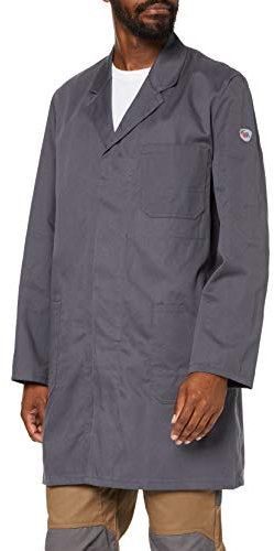 BP Workwear Basic 1310-150-53 Arbeitsmantel - Verdeckte Knopfleiste - Reine Baumwolle - Normale Passform - Größe: 48/50 - Farbe: dunkelgrau