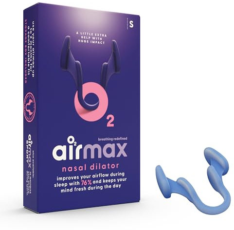 Airmax nasenspreizer - Schnarchstopper - 76% mehr luft durch die nase - Anti schnarch nasendilatator - Besser atmen - Besser schlafen - Freie nasenatmung - Airflow dilator - Ein Stück klein blau (s)