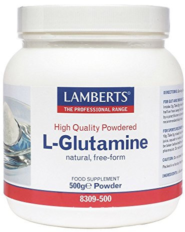 Lamberts L-Glutamine Powder 500g – Mild Tasting & Easily Mixed with Drinks – Vegan Formula