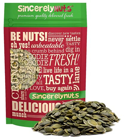 Sincerely Nuts - Raw Unsalted Shelled Pepitas Pumpkin Seeds | Healthy Antioxidant All Natural Snack Food or Toppings | Vegan, Kosher, Gluten Free Food | High in Protein | Bulk 5lb. Bag