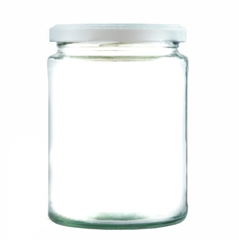 Wares of Knutsford 300ml Glass Food jar with twist off lids for Jam Marmalade Honey (192, white)
