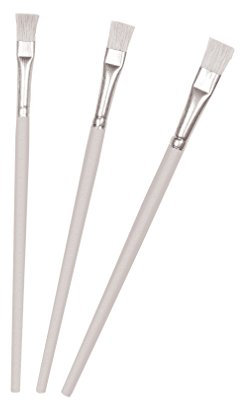 Herlitz Borstenpinsel, Stärke: 8, 10 und 12, 3 Stück, holz natur/metallzwinge