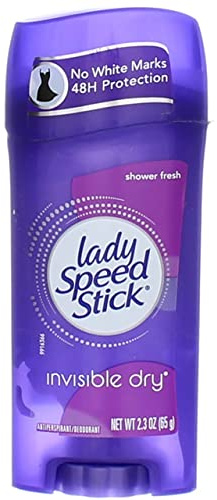 Lady Speed Stick Antiperspirant Deodorant Invisible Dry Shower Fresh 2.30 oz (Pack of 8)