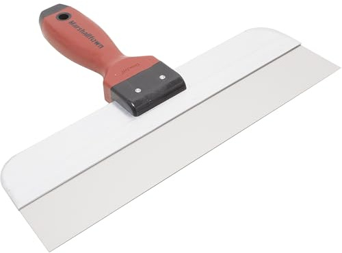 Espátula de superficie estrecha de Marshalltown con mango DuraSoft de acero inoxidable, herramienta para yeseros y pintores, tamaño de la espátula: 305x57 mm