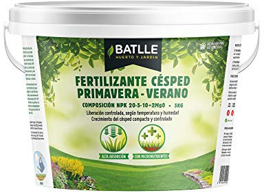 Semillas Batlle Fertilizante Césped Primavera-Verano - Cubo 5kg