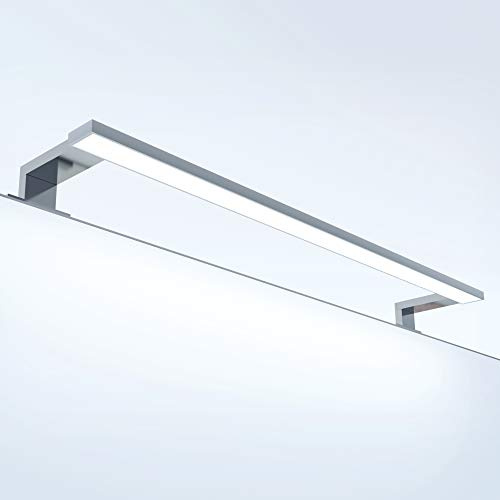 kalb I LED Badleuchte 603 x 36 x 100mm (L x B x H) in silber, Lichtfarbe Neutralweiss ; Badlampe Spiegellampe Spiegelleuchte Schranklampe Aufbauleuchte,