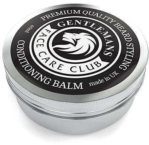 Gentlemans Face Care Club Beard Balm - Premium Quality Conditioning Butter For Creating Beard Styles, Goatees, Sideburns + Moustaches – Extra Large 60ml Tub