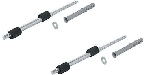 Gedotec Tablarträger verdeckt Fach-Bodenträger für die Wand-Montage - VEGA | Halter Stahl verzinkt | Regalhalter Holz für Tablardicke 22 mm | 2 Stück - Regal-Bodenträger mit Holzgewinde & Rahmendübel