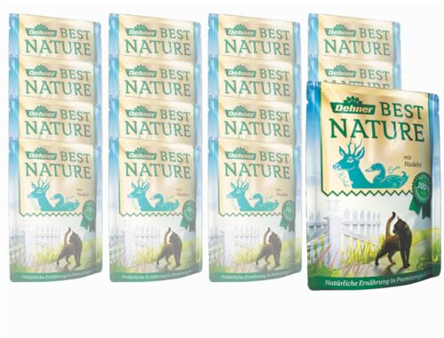 Dehner Best Nature Kattmat vuxen, vilt och anka med nudlar, i påse, 16 x 85 g (1,36 kg)