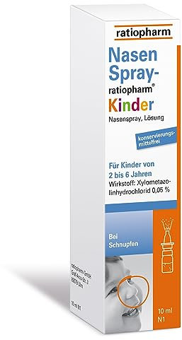 NasenSpray-ratiopharm® Kinder: Schnelle Hilfe bei kleinen Schnupfennasen. Abschwellendes Nasenspray für Kinder, 10 ml