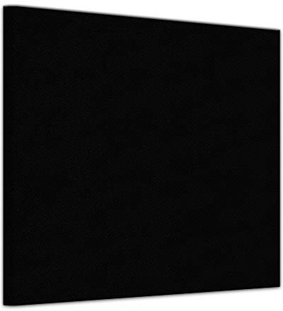 Leinwand in schwarz, bemalbare Premiumqualität, aufgespannt auf Galerie Keilrahmen - Echtholz - Quadrat-Format - 100x100 cm - 330g/m² - fertig gerahmt, 7 Farben verfügbar