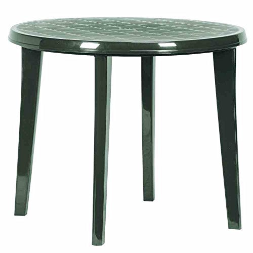 JARDIN 137183 Tisch Lisa, Vollkunststoff ø 90 x H 73 cm, grün