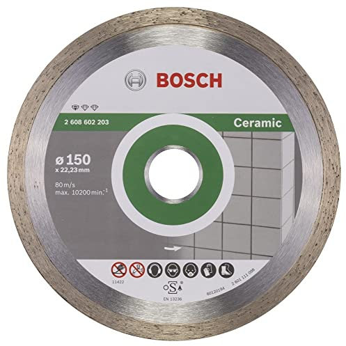 Bosch Professional 1x Disco Diamantato Standard for Ceramic, per Pietra, Piastrelle, Ceramica, Ø 150 x 22,23 x 1,6 x 7 mm, Accessori per Smeriglatrici Angolari