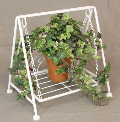 DanDiBo Blumenhocker Schaukel Romance Weiß 2073 Blumenständer 30 cm Puppe Dekoration