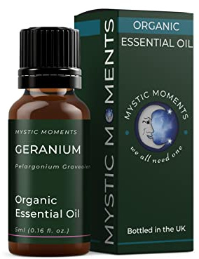 Mystic Moments Huile Essentielle de Géranium Biologique - 5ml - 100% Pur