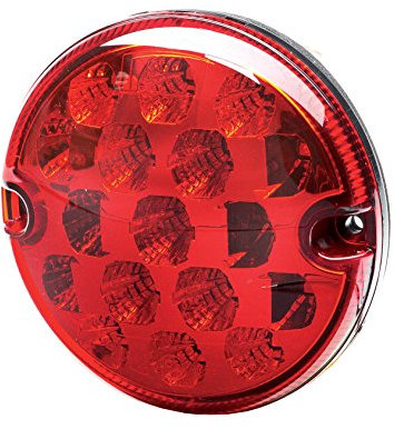 HELLA Valuefit 2Ne 357 028-031 Feu Antibrouillard Arrière - Led - 24/12V - Montage Encastré - Couleur Du Voyant: Rouge - Câble: 260Mm - Fiche: Extrémités De Câble Ouvertes - Arrière