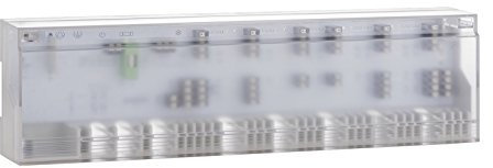 Möhlenhoff Alpha-Basis direct 230V/24V | Transparent Regelklemmleiste für Fußbodenheizung | 10 Thermostate & 18 Stellantriebe | DIN-Schienenmontage | TÜV geprüft