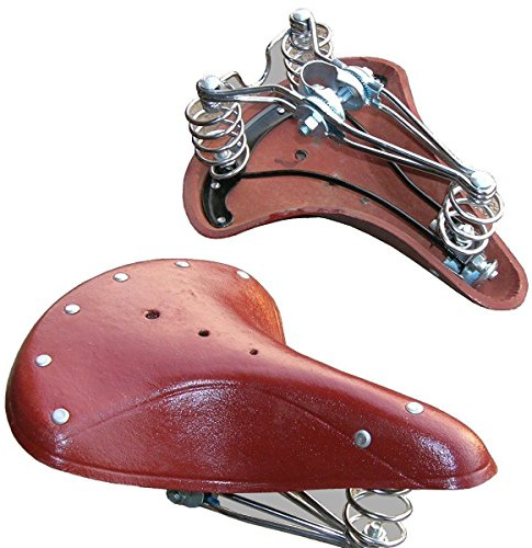 Cykelsadel retromodell vintage stormbrun – sadel bred – Brooks-TYP
