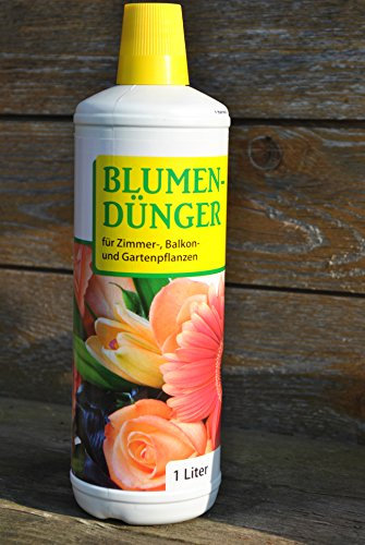 Floralin Blumendünger,flüssig, Zimmer,-Balkon-und Gartenpflanzen,4 X 1 Ltr.